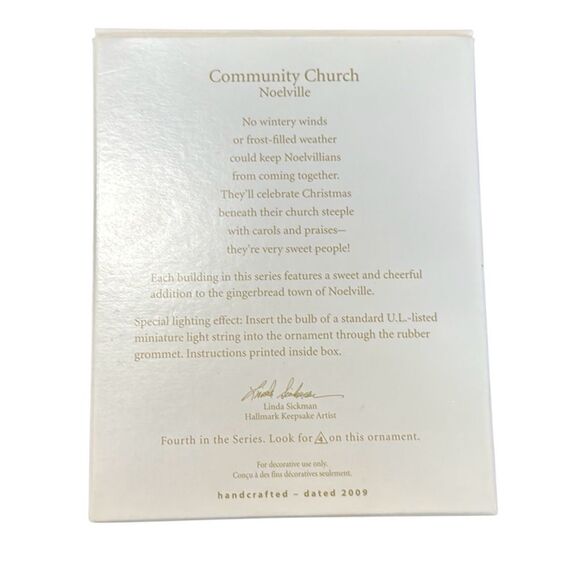 Hallmark Keepsake gingerbread Community Church Ornament 2009 - Picture 7 of 9